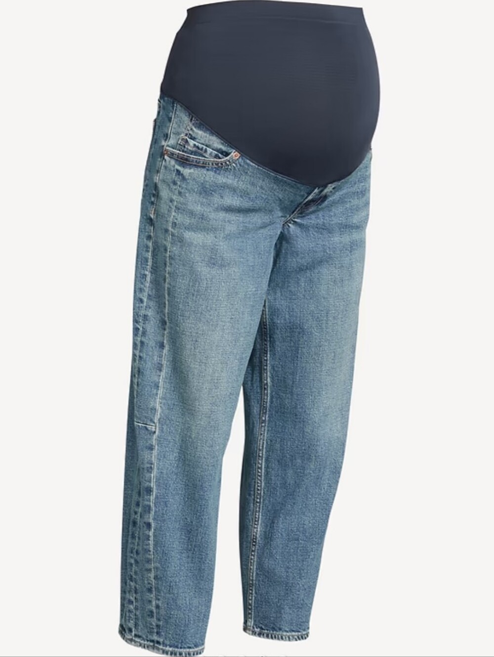 OLD NAVY MATERNITY BAGGY BARREL LEG JEANS MEDIUM WASH SIZE 8